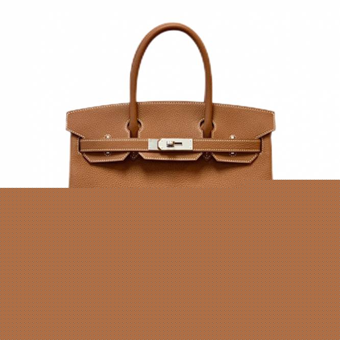 H**mes herH**mes birkin golden brown  h02837 half-handmade (30cm*22cm*16cm)